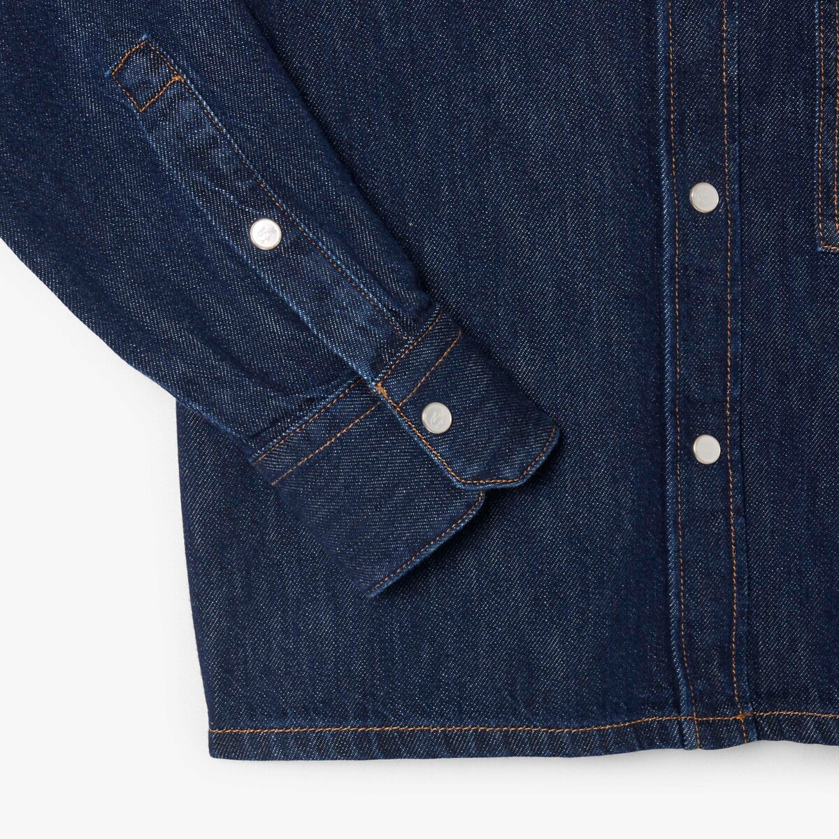 Kurzes, gerade geschnittenes Jeanshemd natur, LACOSTE