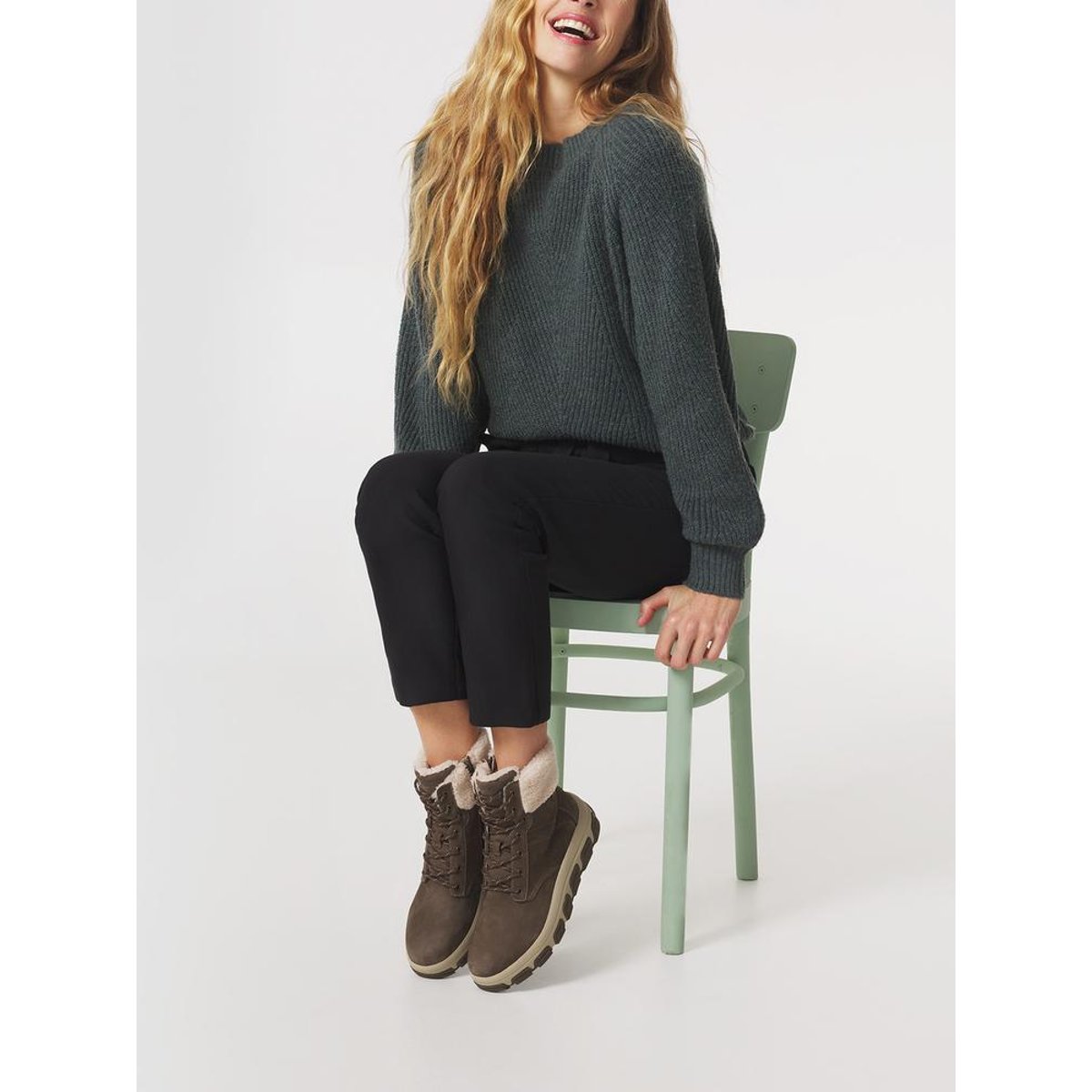 Pull col rond JENNYPUL19488 sapin, TBS