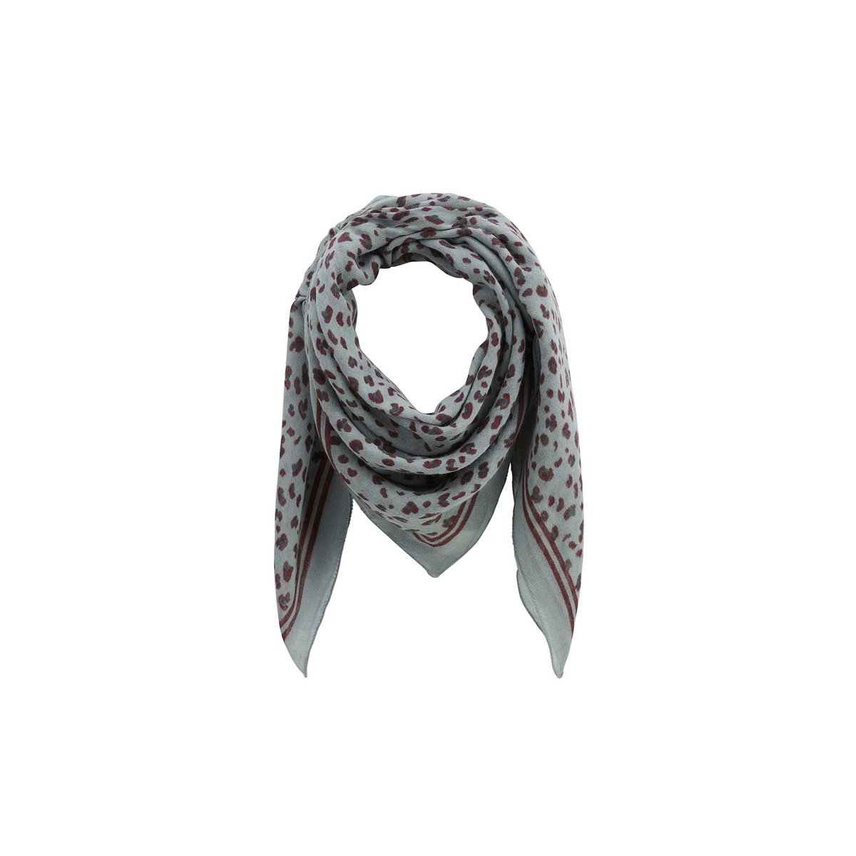 Foulard en laine, LEOPARD bleu, GABRIELLE PARIS