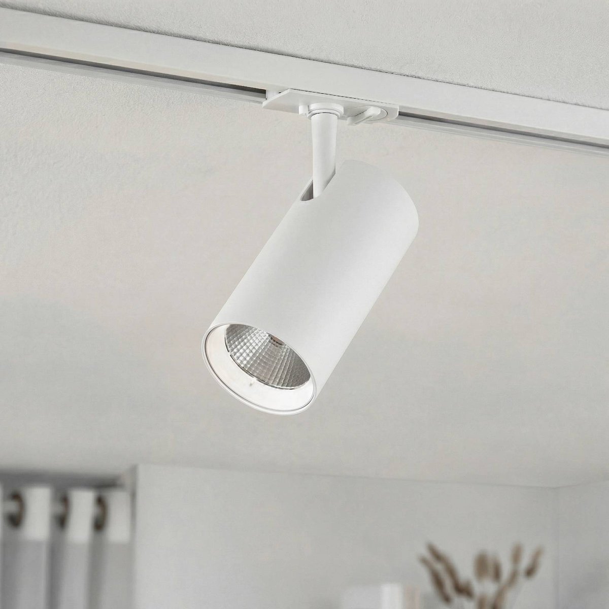 Luminaire sur rail électrique en aluminiumLED blanc, LINDBY