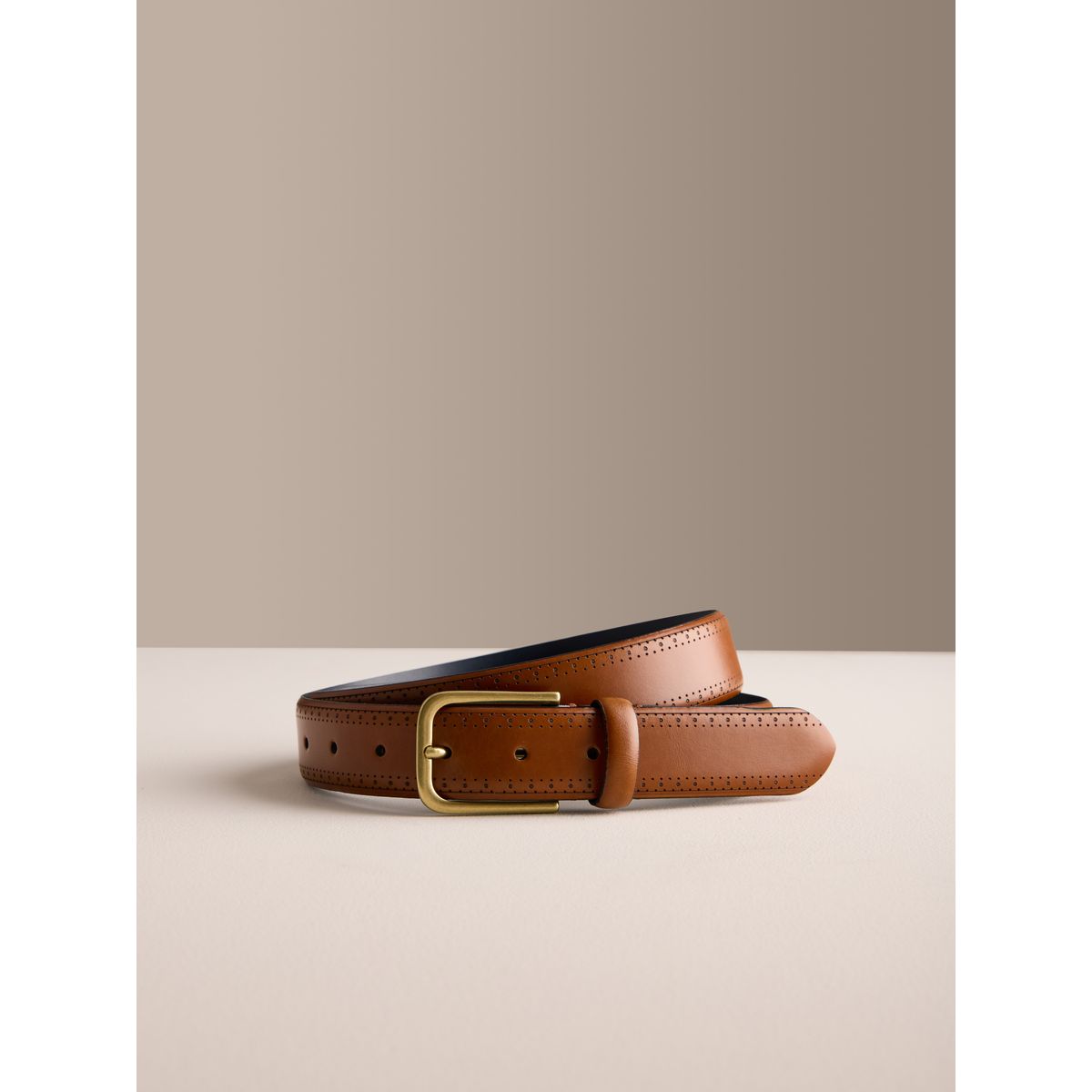 Ceinture habillée à motif richelieu signature marron fauve, NEXT