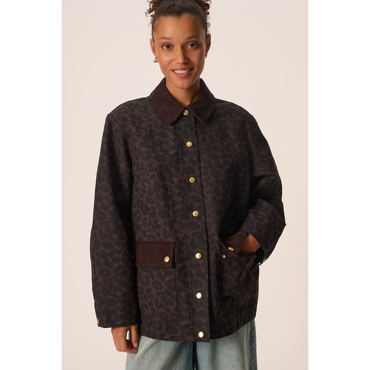 Veste workwear, imprimé léopard, YOLANDA imprimé léopard, DES PETITS HAUTS