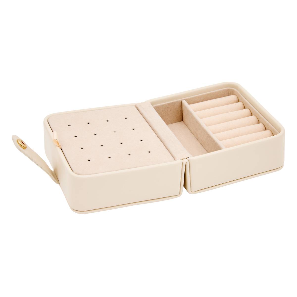 Boîte à bijoux de voyage rectangulaire NATTY blanc, ATMOSPHERA