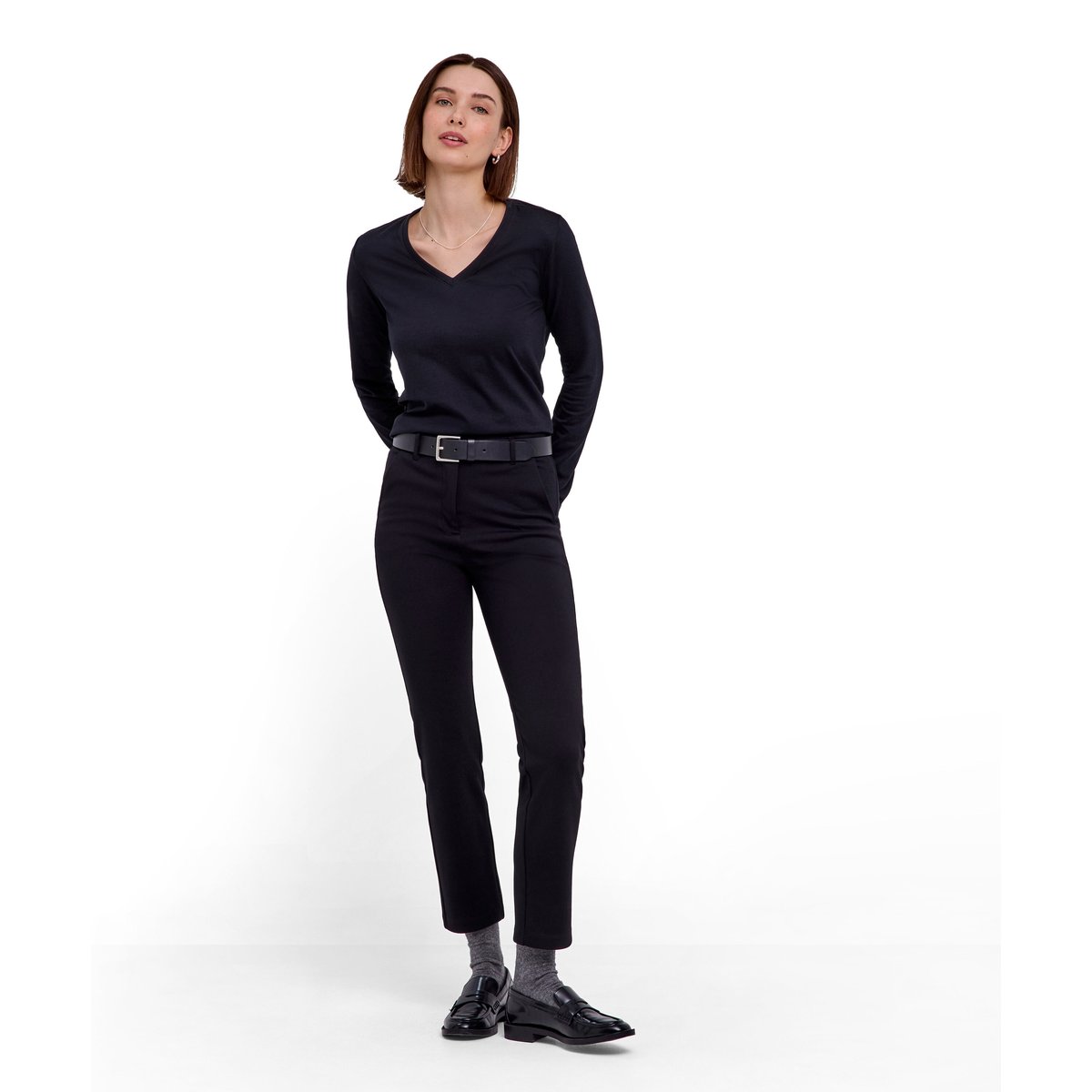 T-shirt manches longues Essential Cotton noir, FALKE