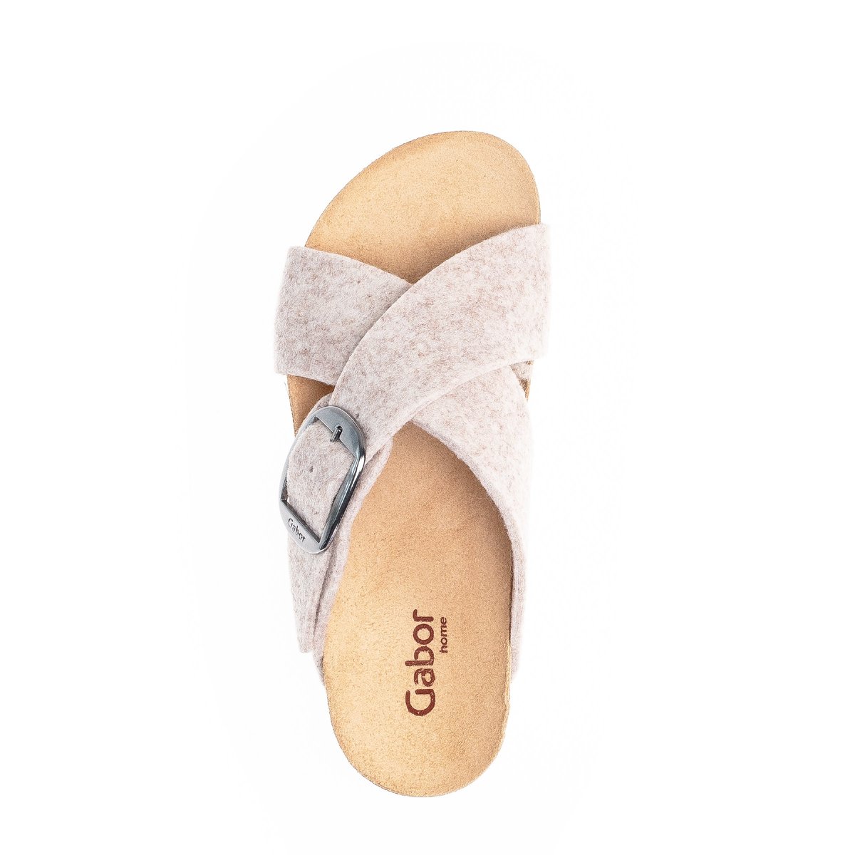 Pantoufles en textile beige, GABOR