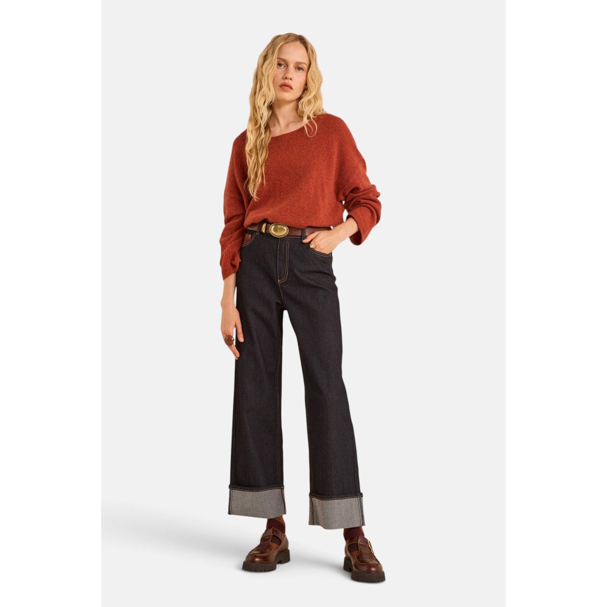 Jean droit cropped SCOTTY rinse, Maison 123
