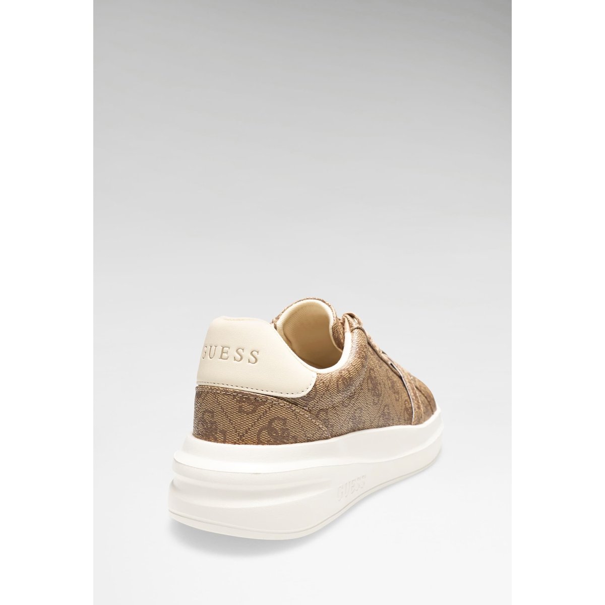 Baskets En Cuir Synthétique Erizo marron, GUESS