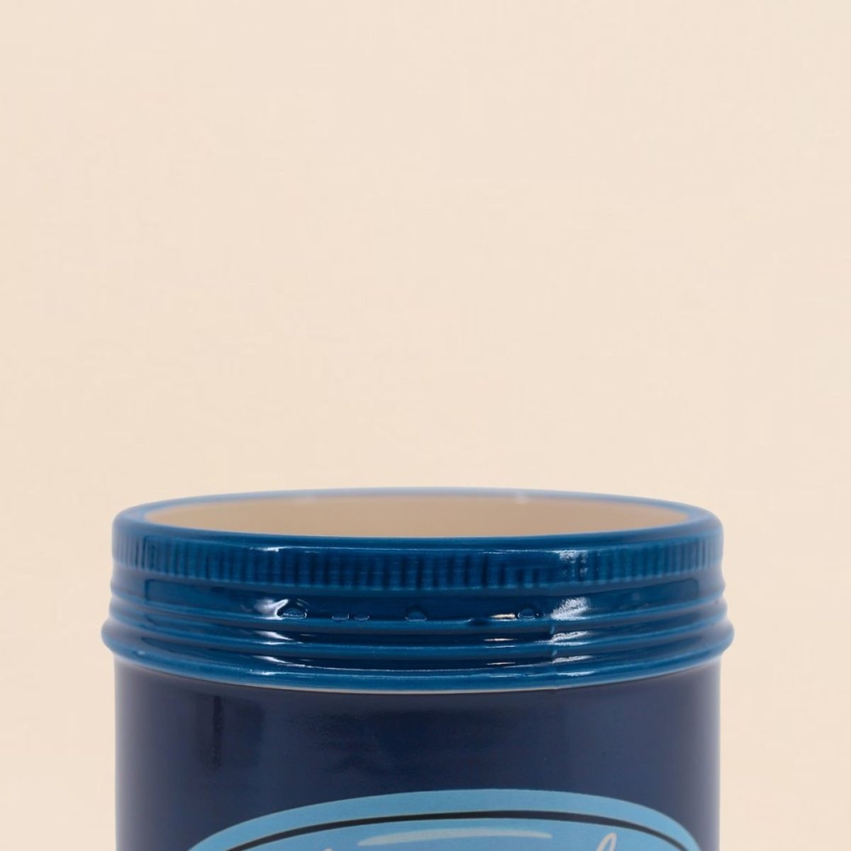 Vase en céramique sardines, H13cm bleu, ORNAMI