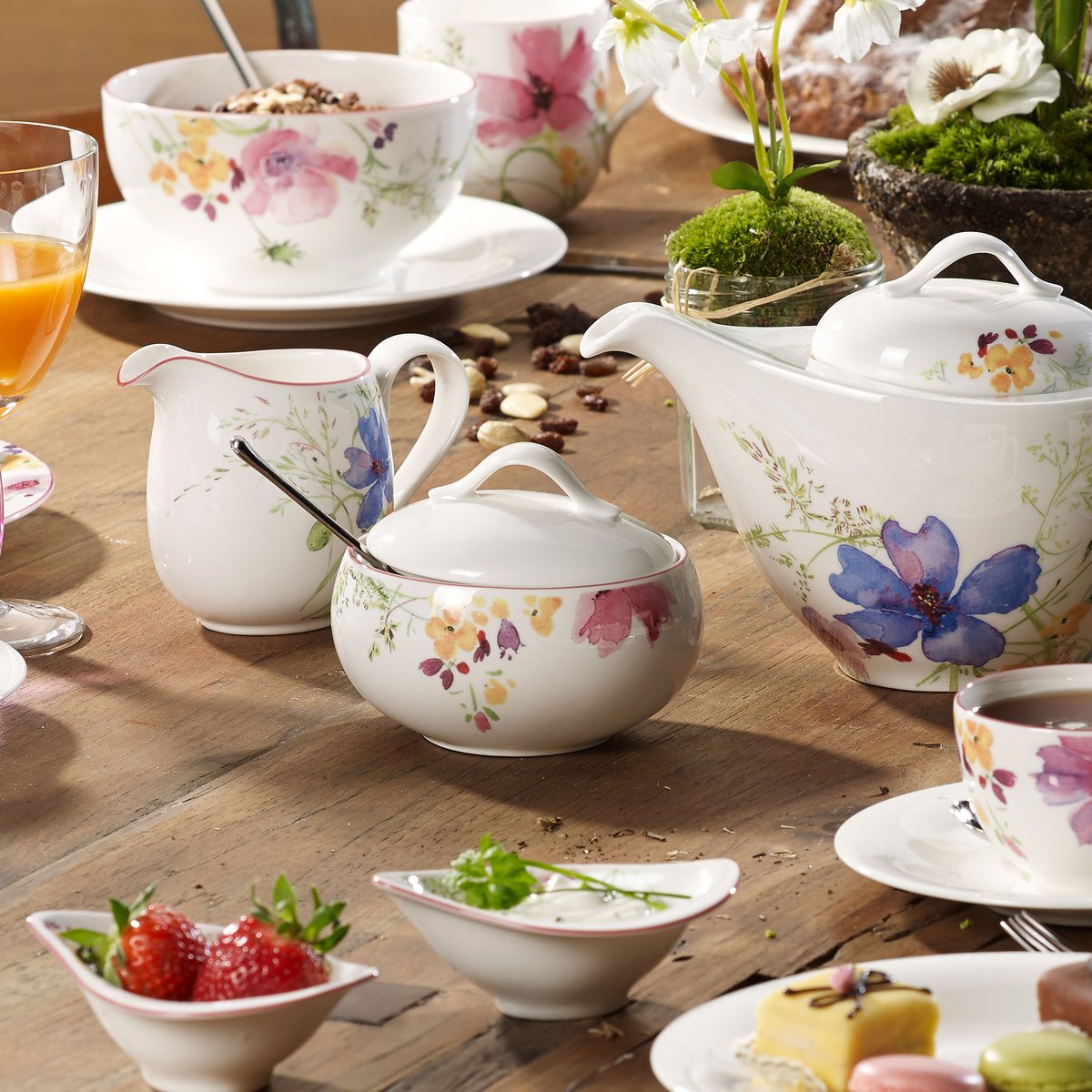 Sucrier/Confiturier 6 Pers. MARIEFLEUR multicolore, VILLEROY & BOCH