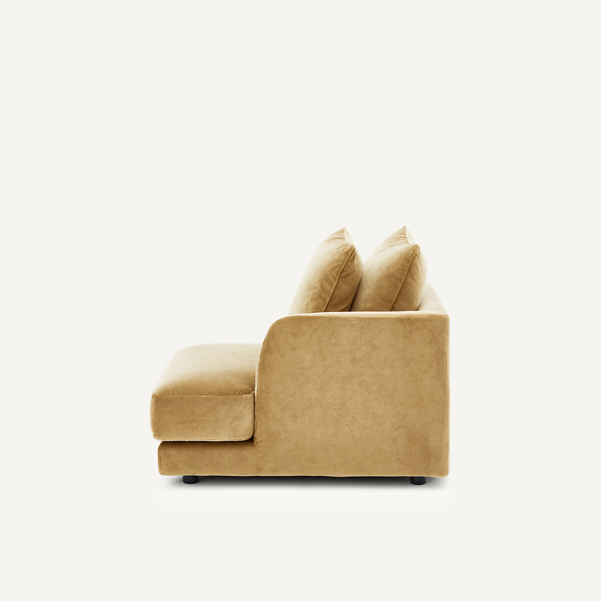 Rechtes Halbsofa, modular, aus Leinenvelours, TIBERIO karamell, AM.PM