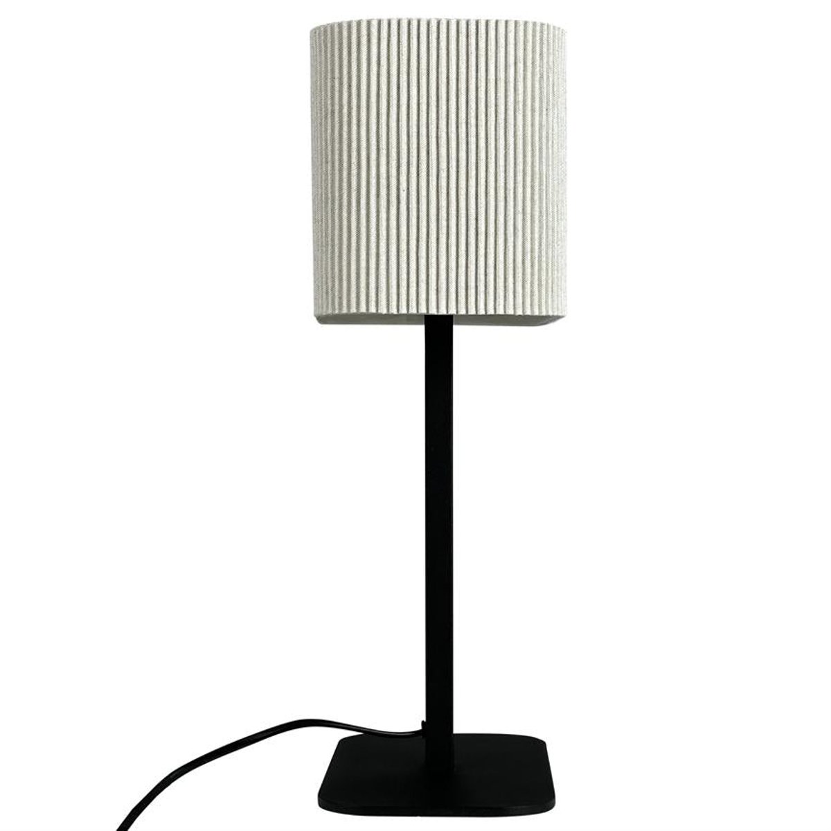 Lampe à poser en métal et tissu Noir/Blanc Calix noir/blanc, DYBERG LARSEN
