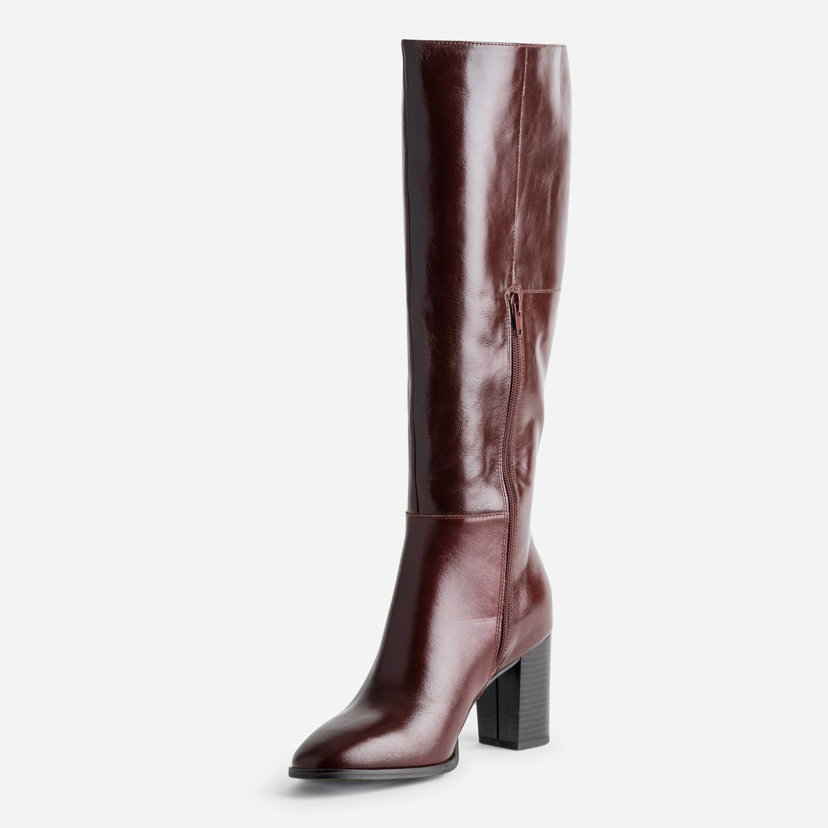 Botte À Talon en cuir MANON bordeaux, ERAM
