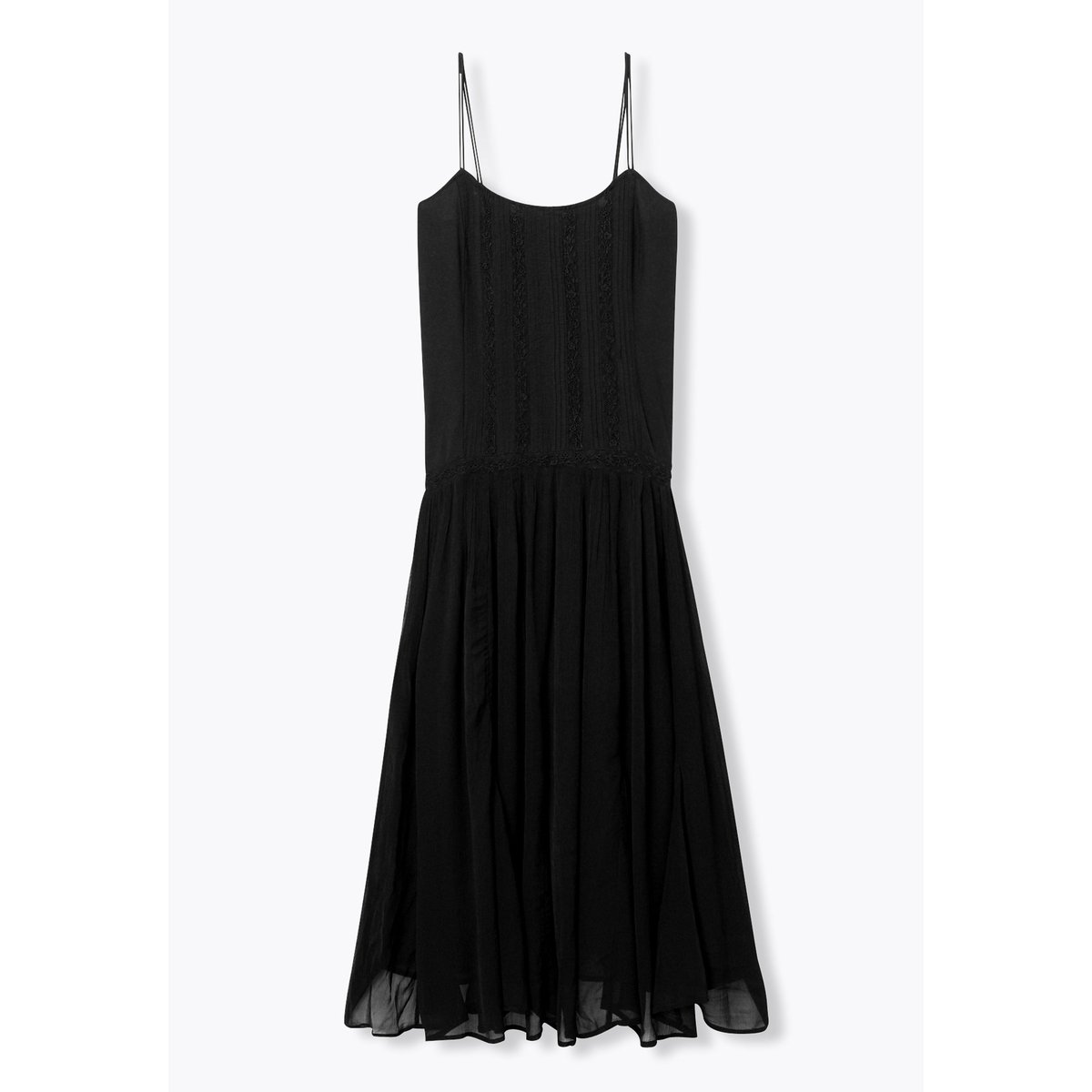 Robe longue à fines bretelles noir, PROMOD
