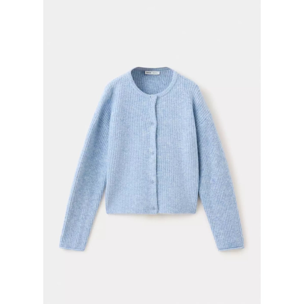 Cardigan en grosse maille côtelée bleu, MANGO KIDS