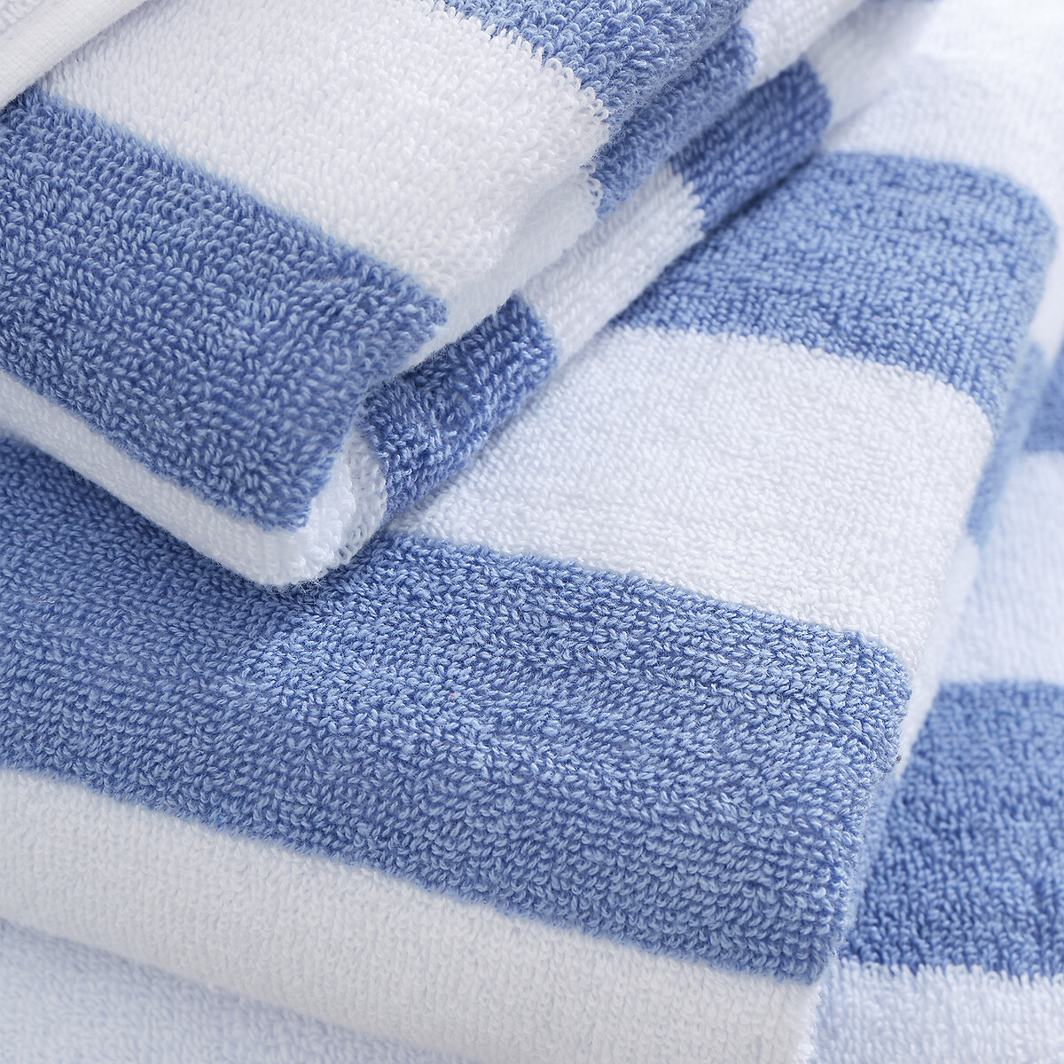 Reversible Stripe Cotton Jacquard Bath Sheet blue, BIANCA FINE LINENS