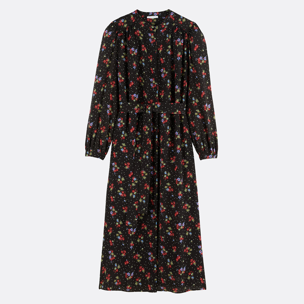 Robe longue imprimé floral à manches longues imprimé fleurs, LA REDOUTE COLLECTIONS