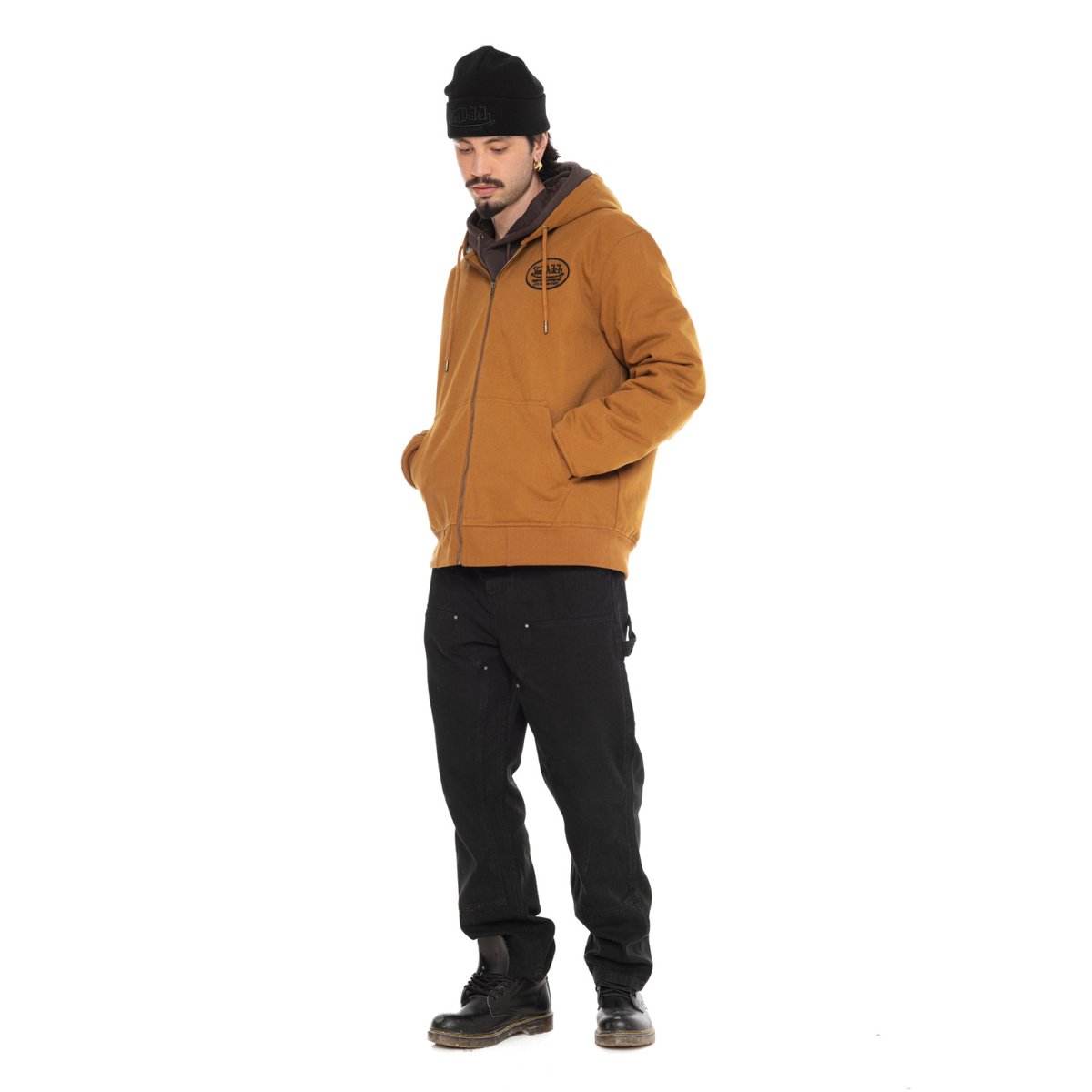 Blouson coton LEVY kamel/noir/blanc, VON DUTCH