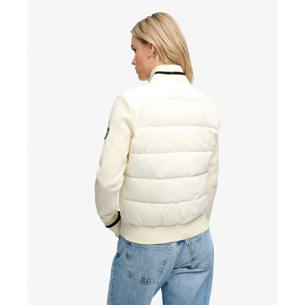 Veste Slalom Hybrid coupe ajustée blanc cassé, SUPERDRY
