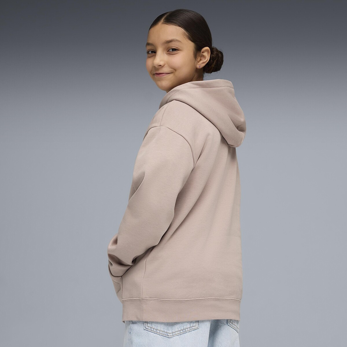 Sweat à capuche en molleton rose, PUMA