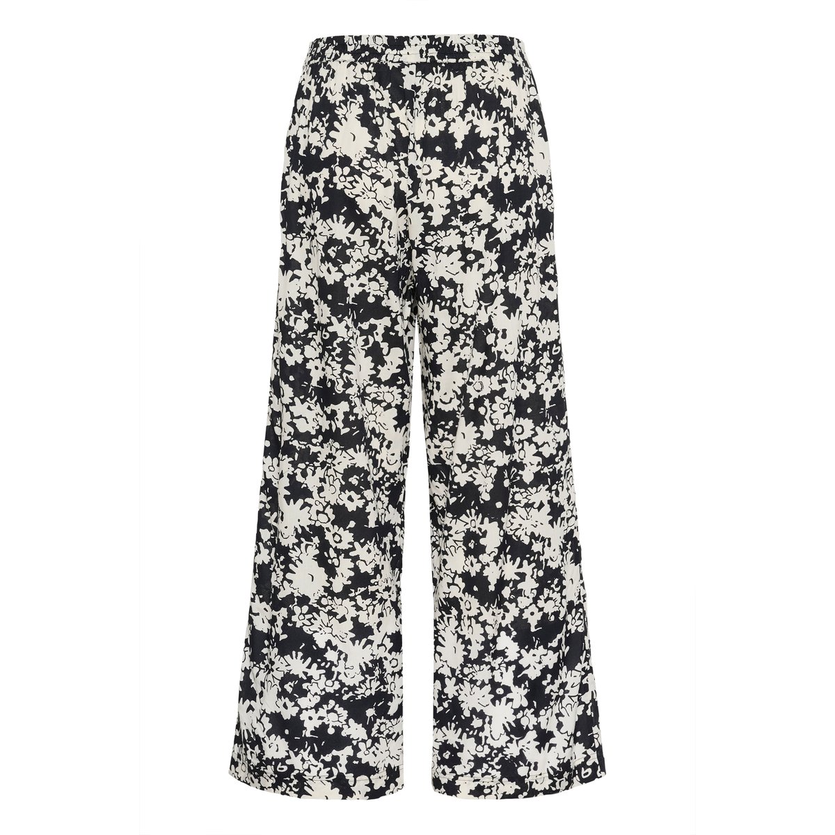 Casual pants noir/blanc turtledove flower print, KAFFE