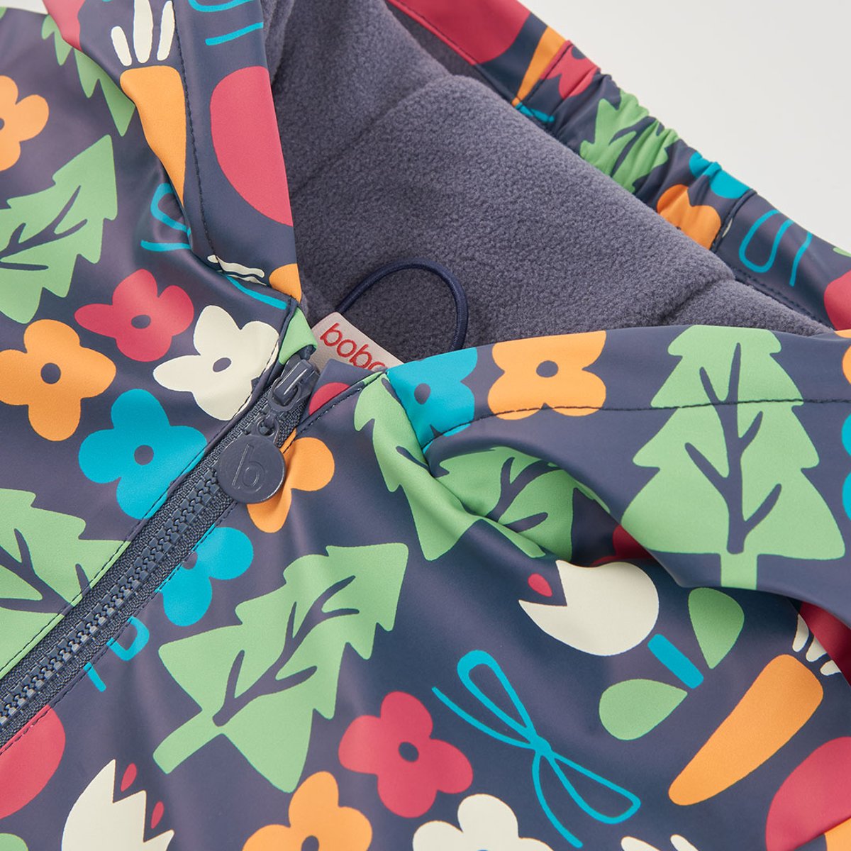 Imperméable imprimé nature avec capuche multicolore, BOBOLI