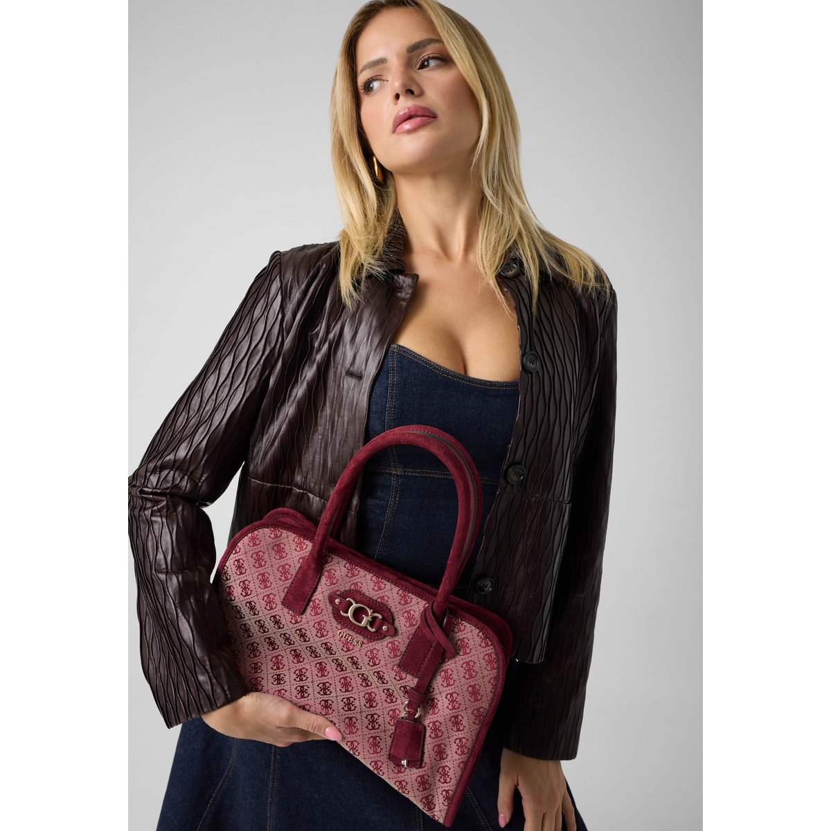 Sac À Main Samantha Logo rouge multi, GUESS