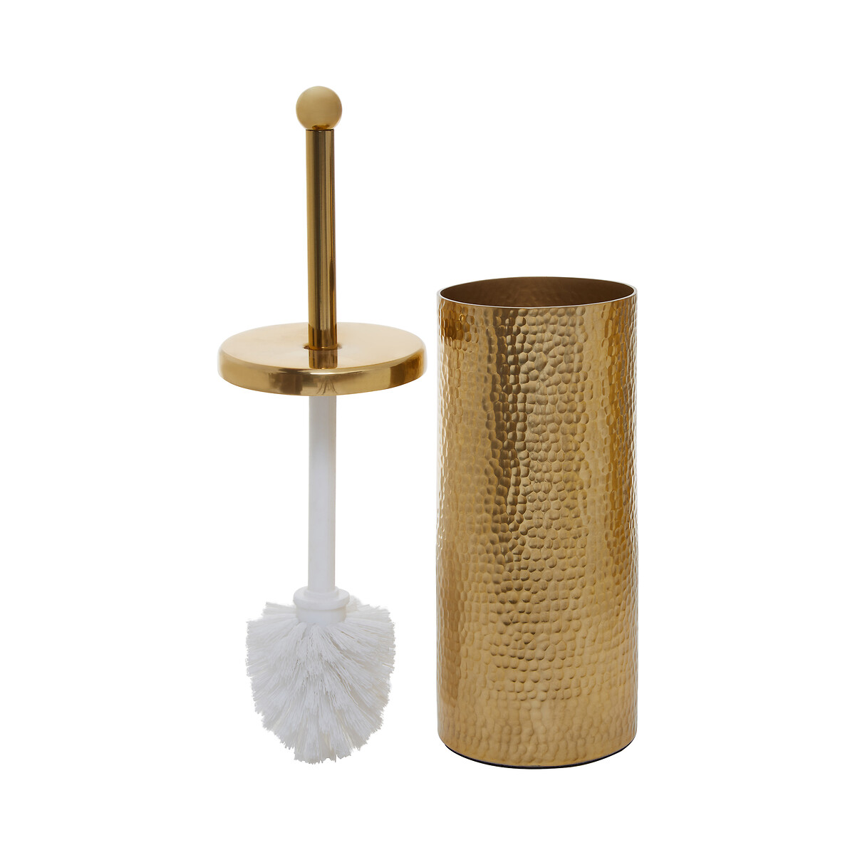 Hammered Effect Toilet Brush gold-coloured, FIFTY FIVE SOUTH
