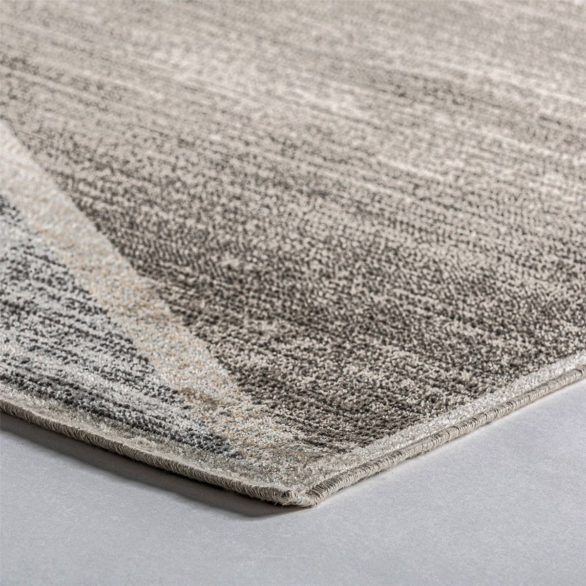 Tapis de salon uni style contemporain soyeux beige naturel doux et lumineux, RECOLLECTION