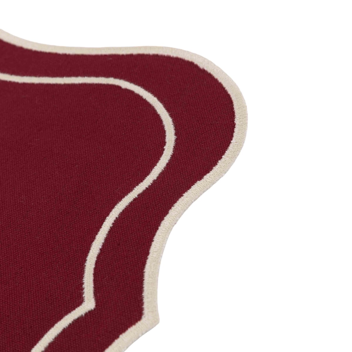 Set of 4 Vintage Scalloped Placemats red, ÉDITÉ