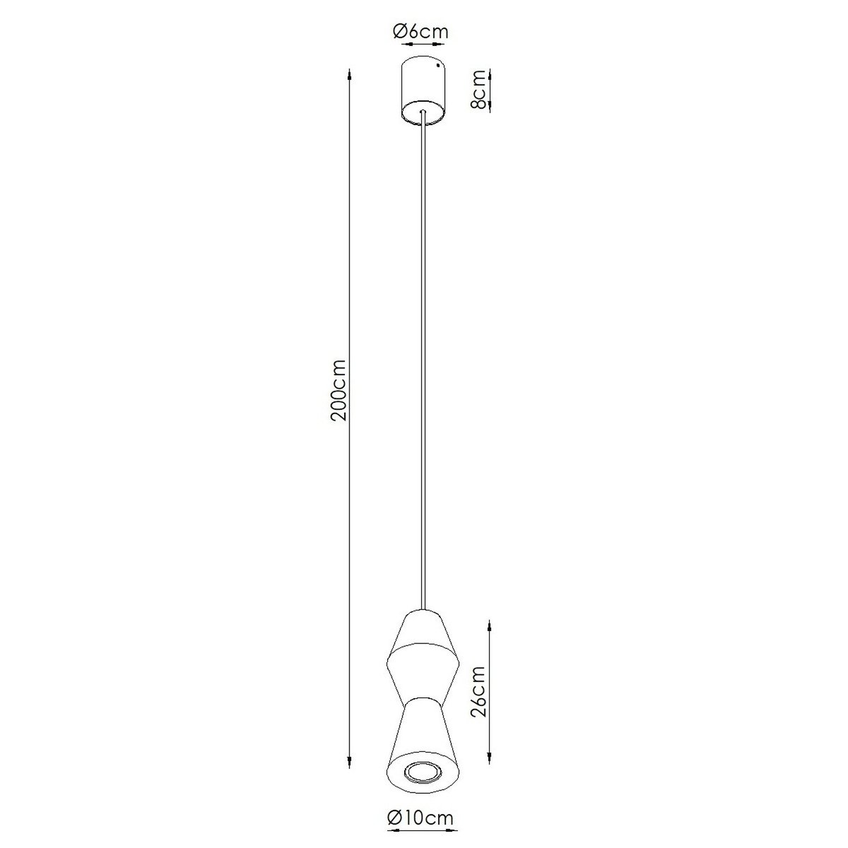 Suspension Bois Naturel GU10 1 Kubbe naturel, EDEN