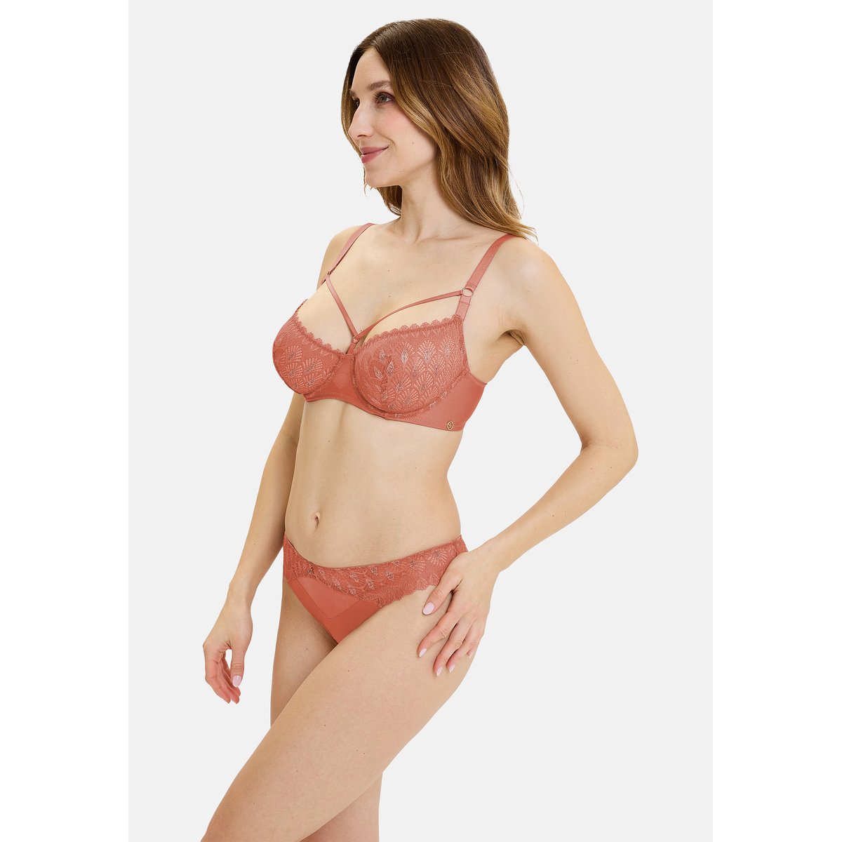 Soutien-gorge à armatures OLYMPE marron cuivré, SANS COMPLEXE