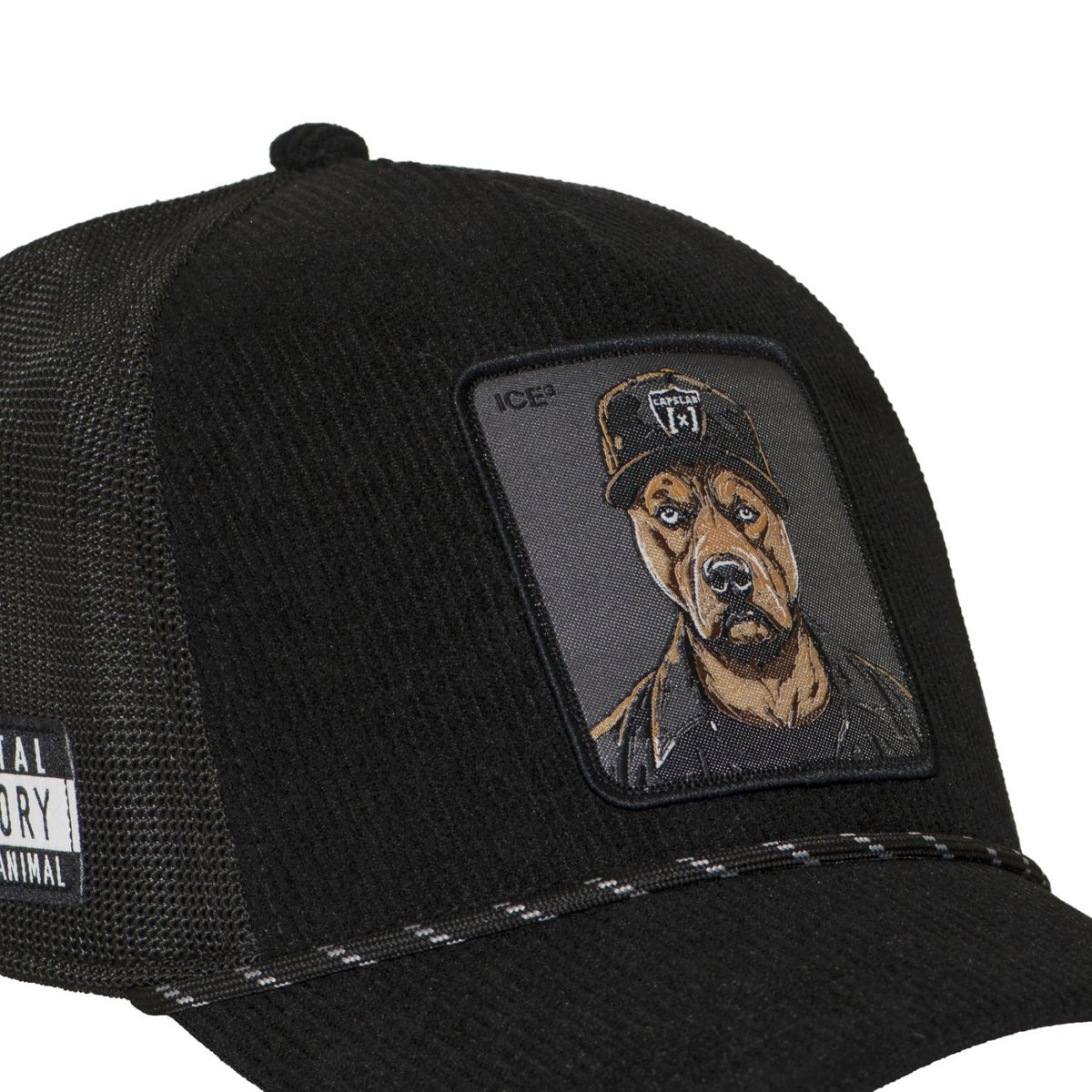 Casquette trucker Hip Hop noir/blanc/marron, CAPSLAB