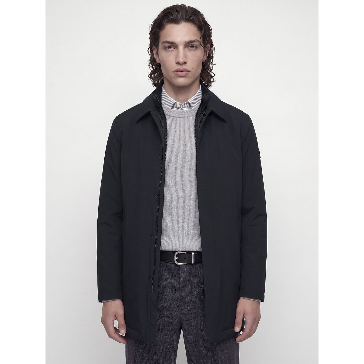 Cappotto doppio colletto nero , JACK & JONES