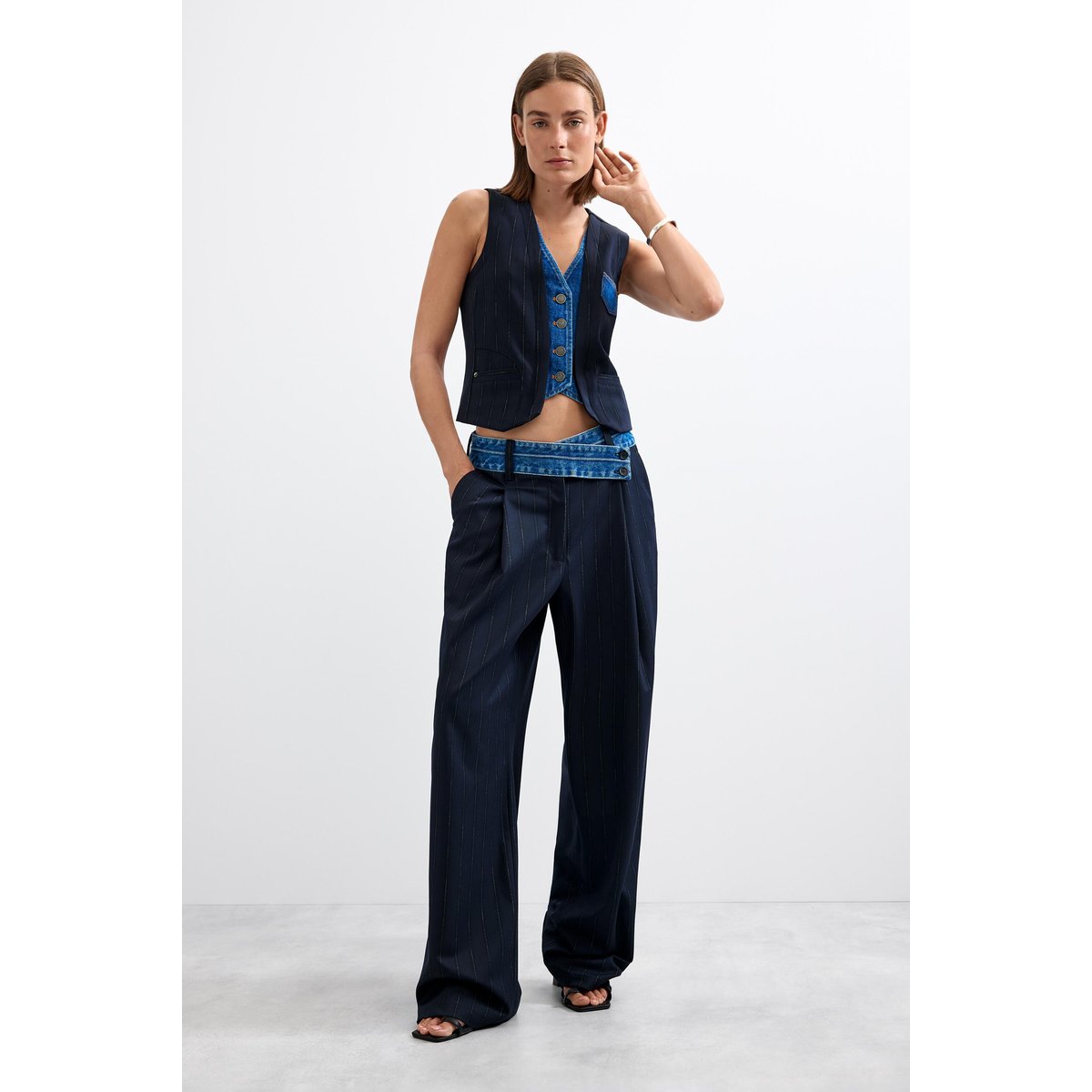 Pantalon long Woven bleu, DESIGUAL
