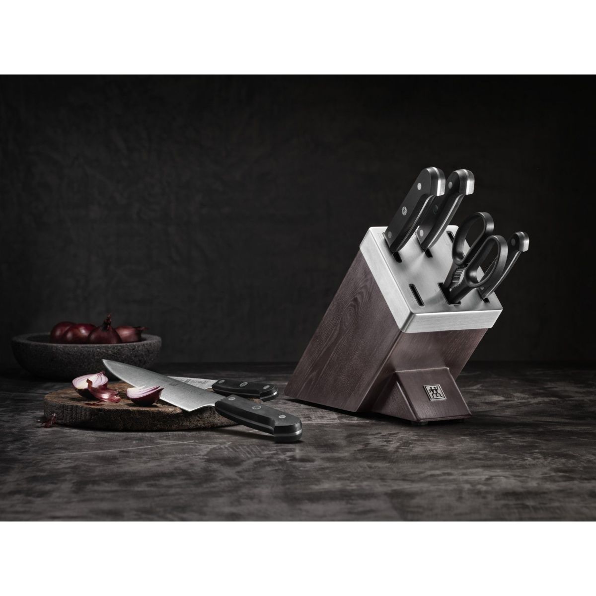 Bloc couteaux Gourmet Sharpblock 7 pieces noir, ZWILLING