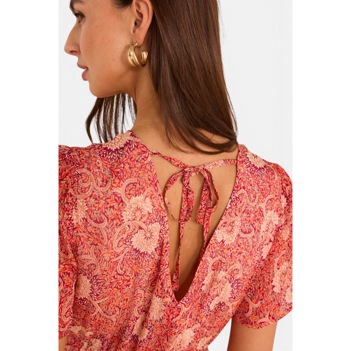 Robe fluide imprimée PRUDENCE fuchsia, Maison 123