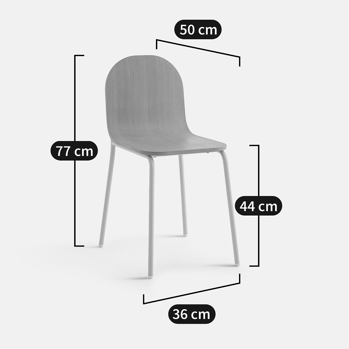 Chaise enfant, Marcus naturel/blanc, LA REDOUTE INTERIEURS