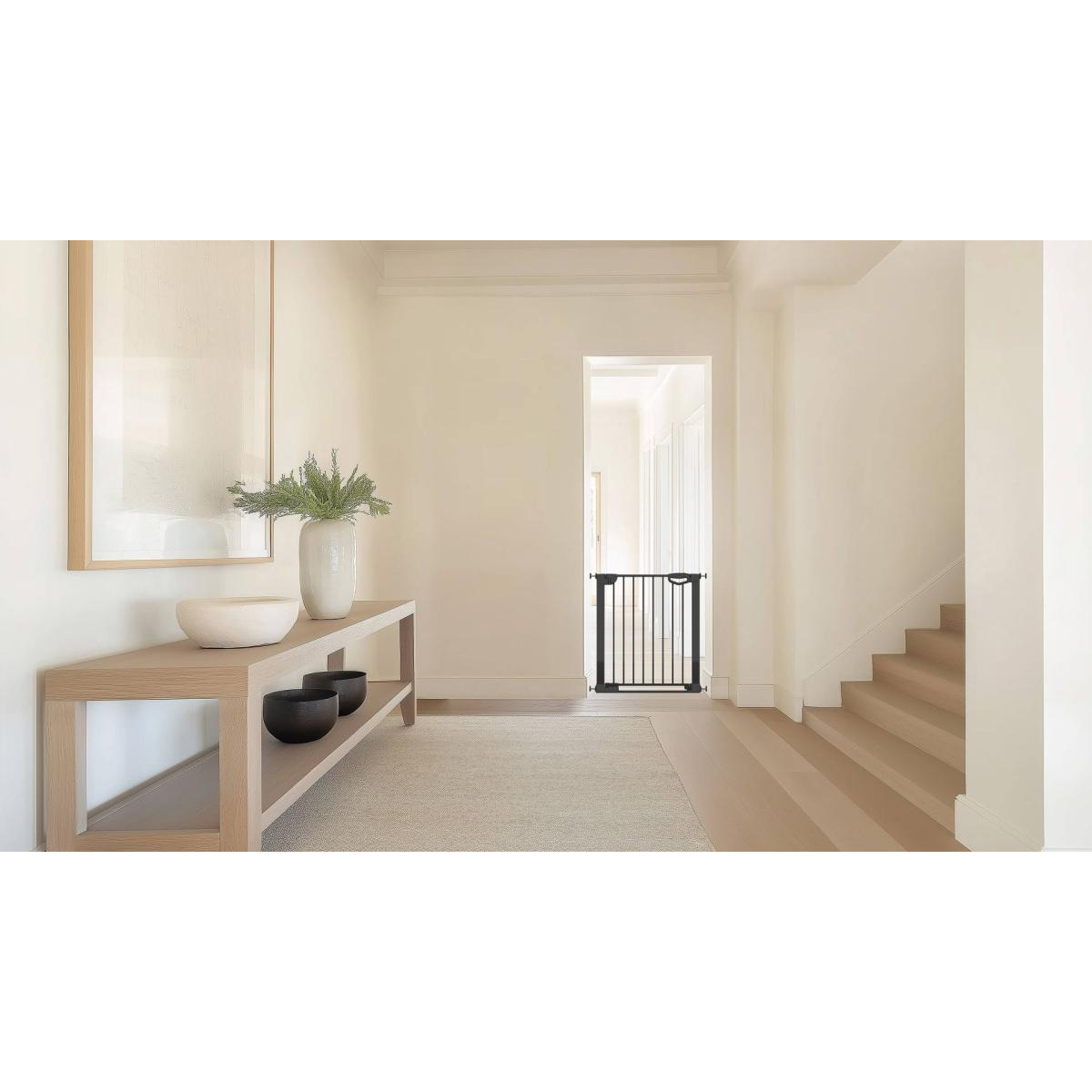 Barrière sécurité Easylock Flatstep 69 cm - 76 cm - Noir couleur unique, GEUTHER