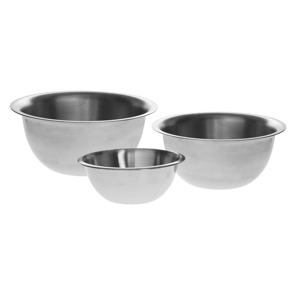 Lot de 3 bols à mixer ESSENTIELS gris, 5FIVE SIMPLY SMART