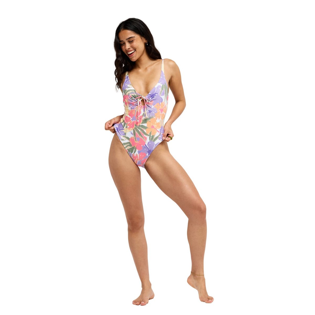Maillot de bain une pièce HAZEY HIBISCUS ONE-PIECE. blanc cloud dancer hazey hibiscus, ROXY