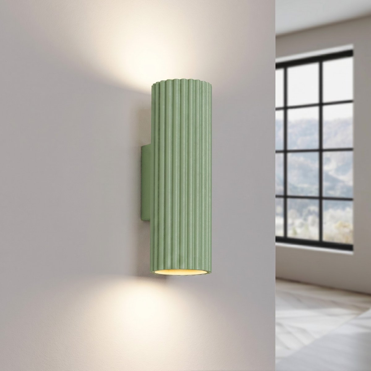 Applique murale Aluminium Sauge GU10 2 KARBON sauge, EDEN