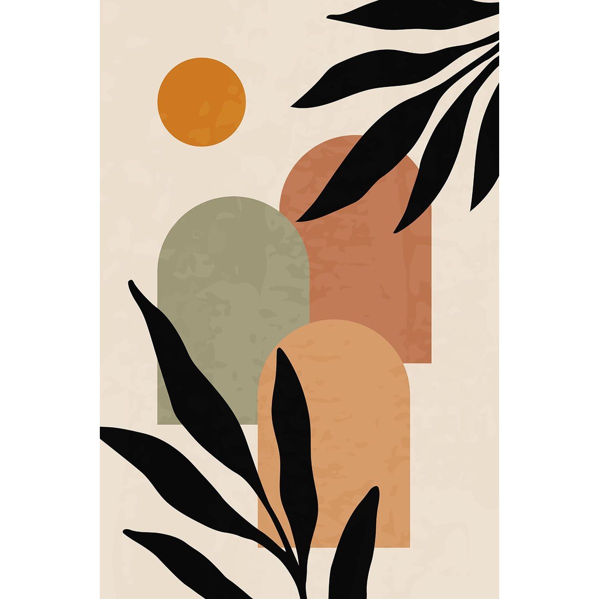 Tableau contemporain fleurs sidi toile imprimée, HEXOA