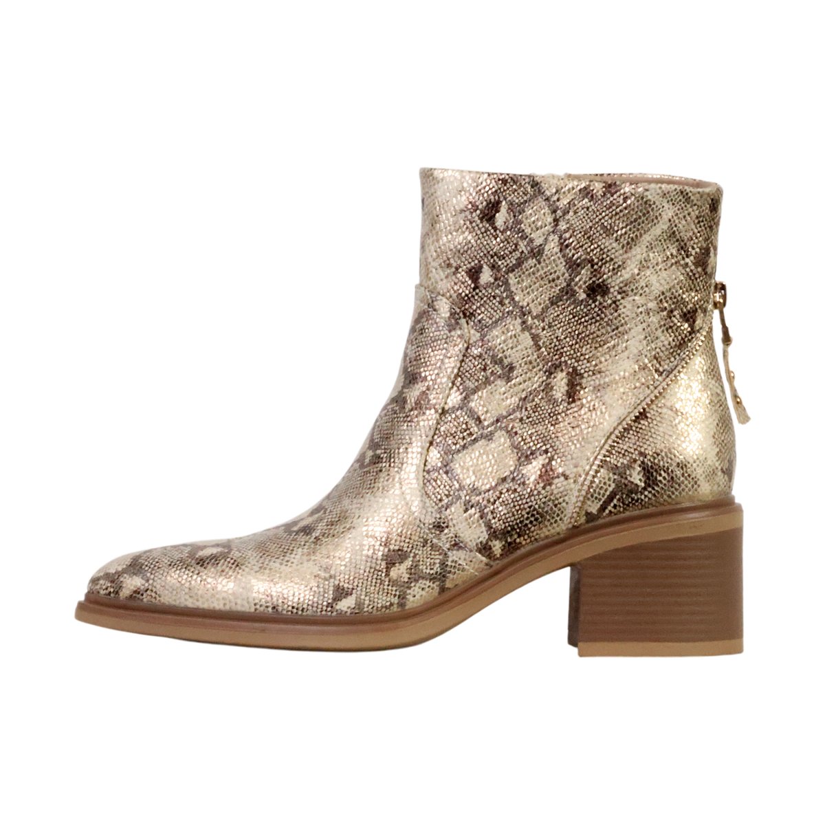 Bottines à Zip Super Mode or, ENZA NUCCI