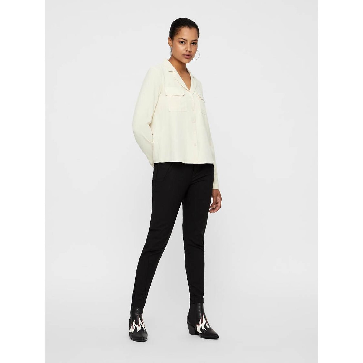 Ankle Grazer Peg Trousers black, VERO MODA