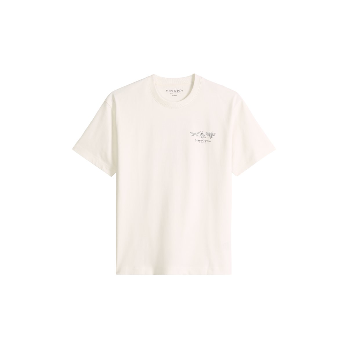 T-shirt loose avec impression dans le dos blanc naturel, MARC O'POLO