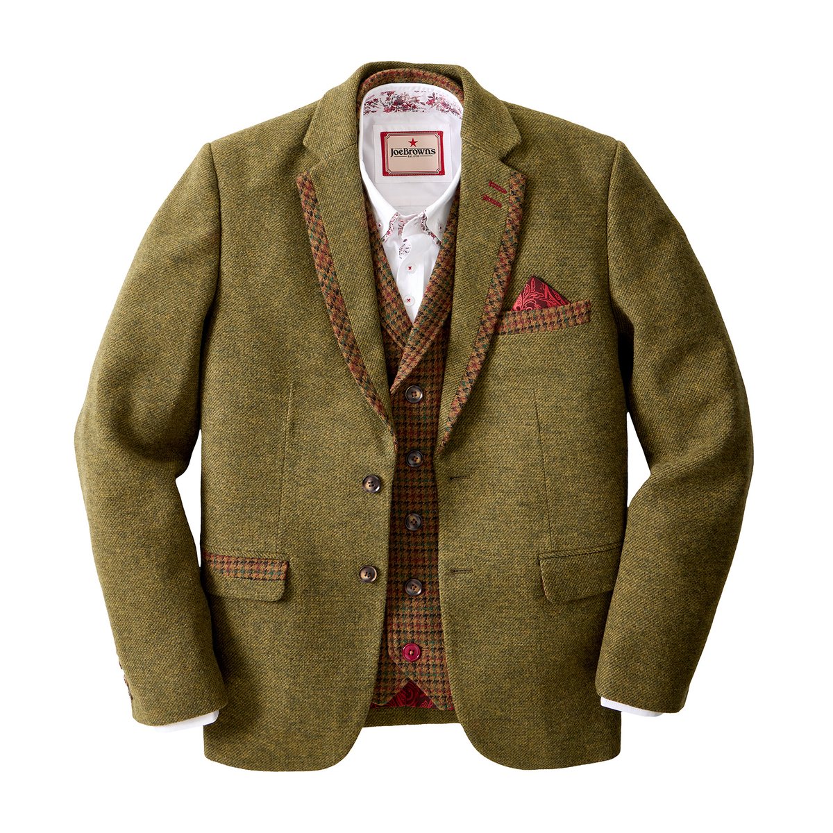 Élégant Blazer à Finitions Tradition vert, JOE BROWNS