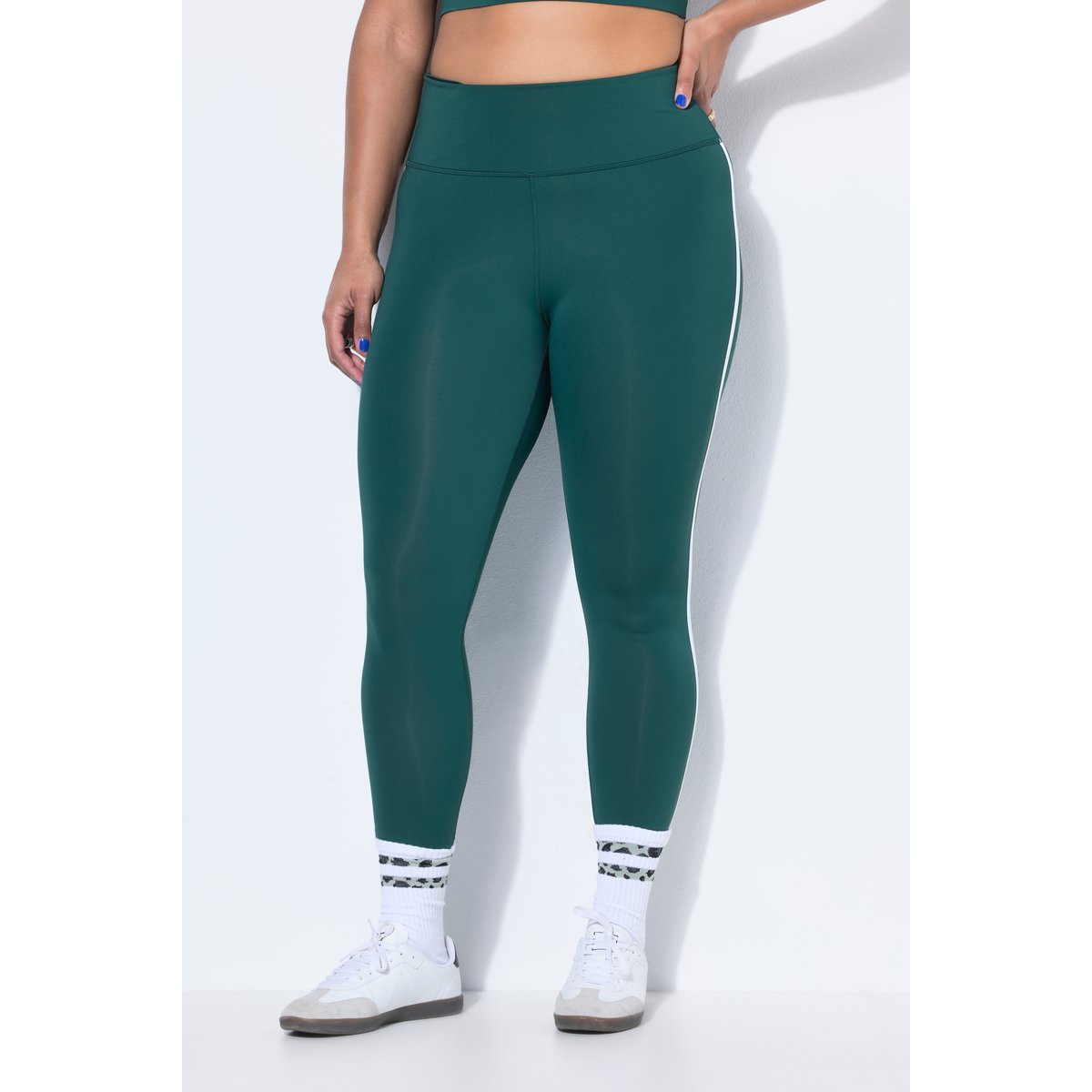 Collant de sport à taille haute vert foncé, STUDIO UNTOLD