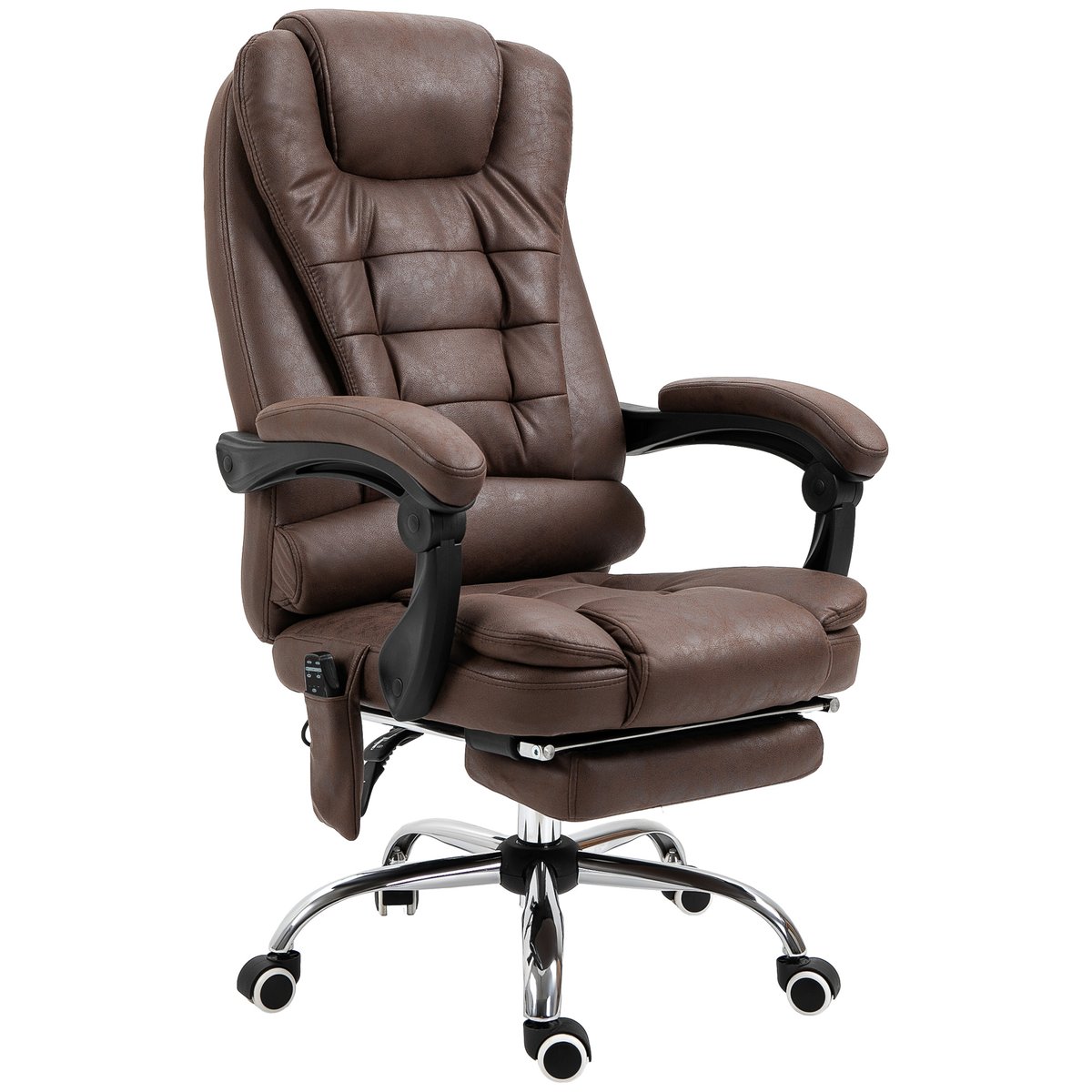 Fauteuil de bureau avec fonction massage marron, HOMCOM