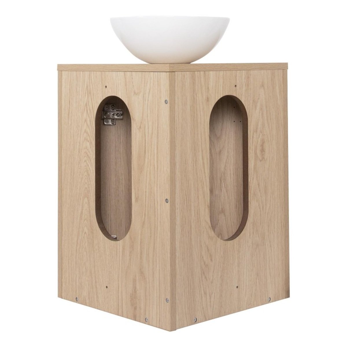 Lave-mains angle + vasque + armoire SORRENTO décor chêne, MOB IN