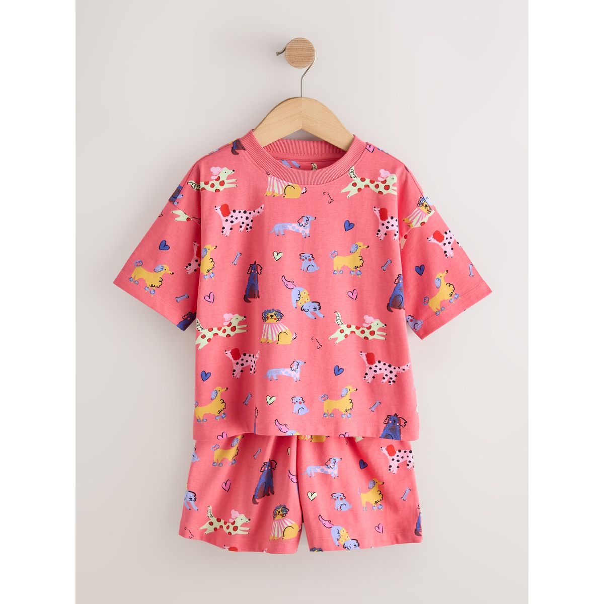 Pyjama short, lot de 3 imprimé chien marine/rouge, NEXT